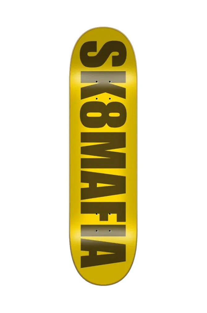 Sk8Mafia Acrylic Yellow 8.25" Skateboard Deck
