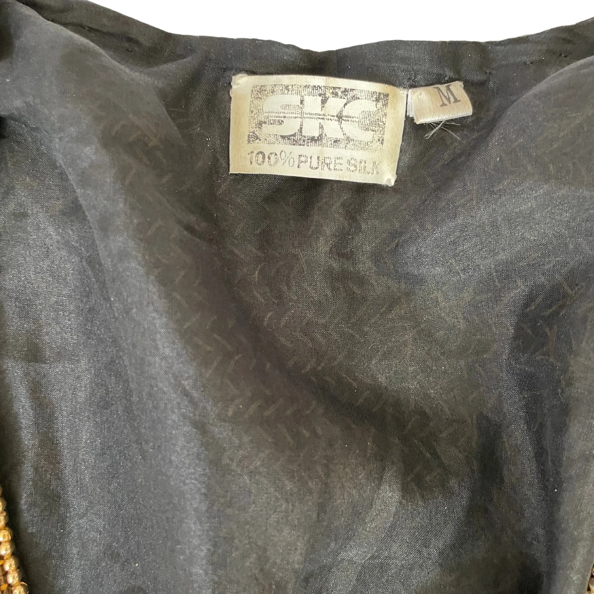 SKC 1980's Silk Sequins Beaded Jacket