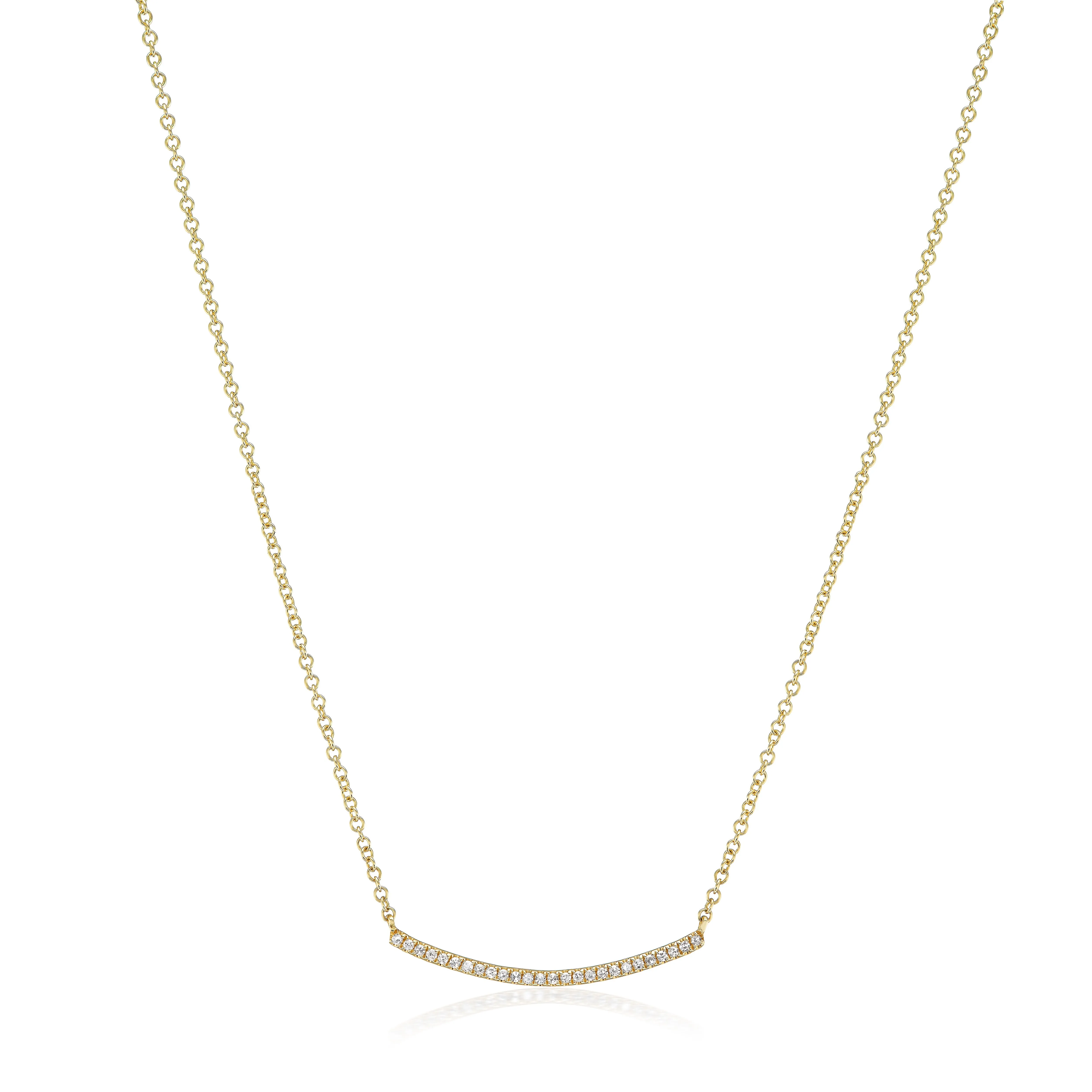 Small Diamond Smile Necklace