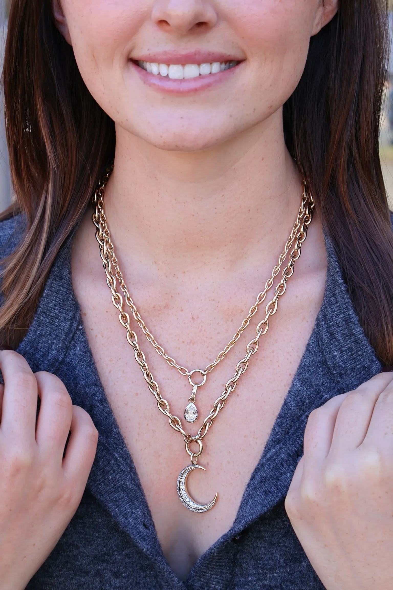 Small Teardrop Chain Necklace