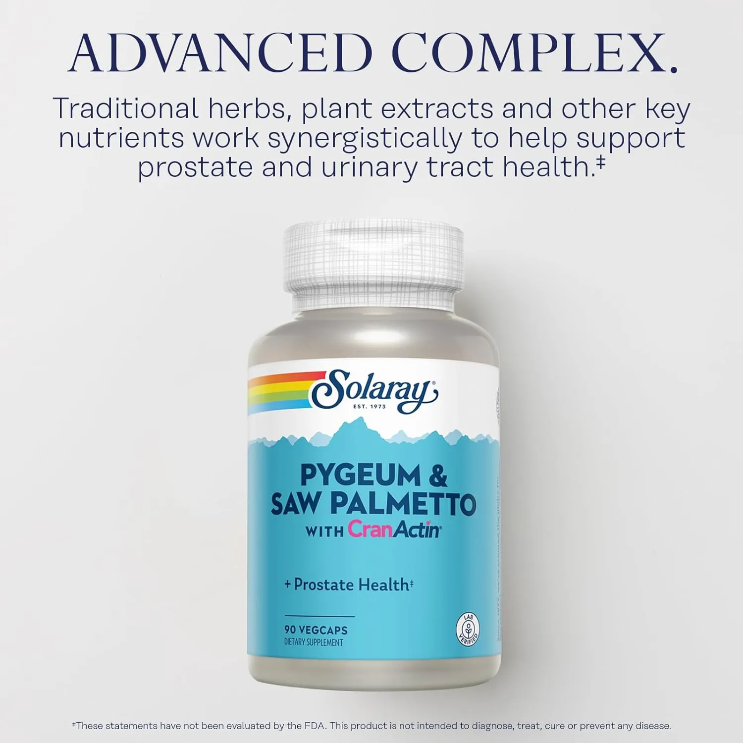 Solaray Pygeum & Saw Palmetto With CranActin 16/53/133 Mg
