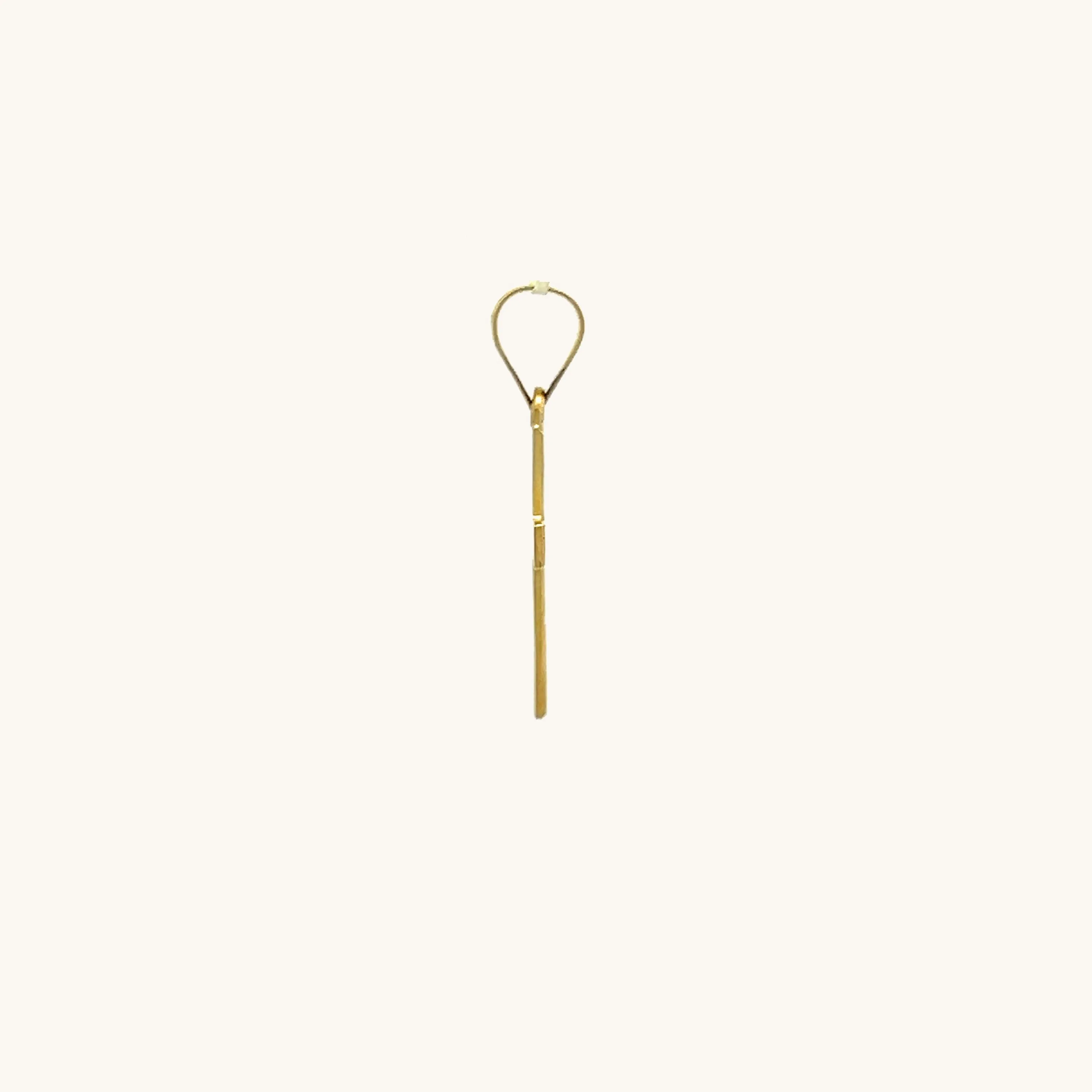 SOLID 14K YELLOW GOLD TINY CROSS PENDANT