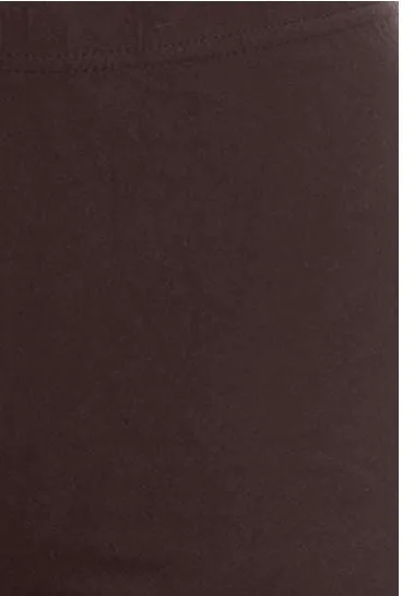 Solid Brown Plus Size Premium Leggings