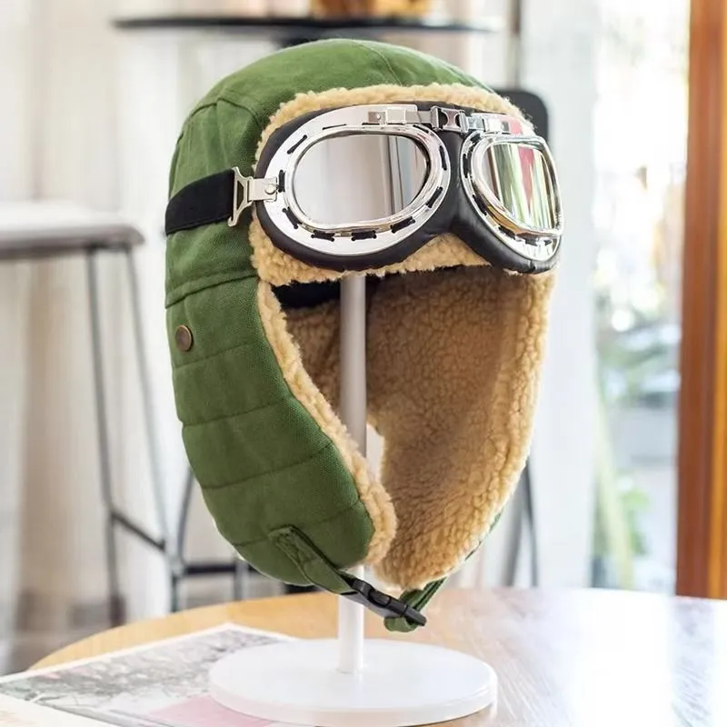 Solid Color Knitted Flying Hat