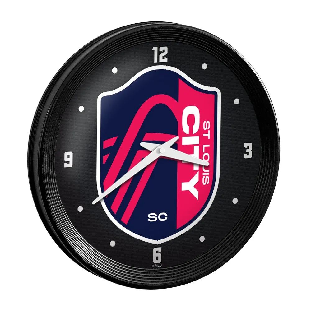St. Louis CITY SC: Ribbed Frame Wall Clock