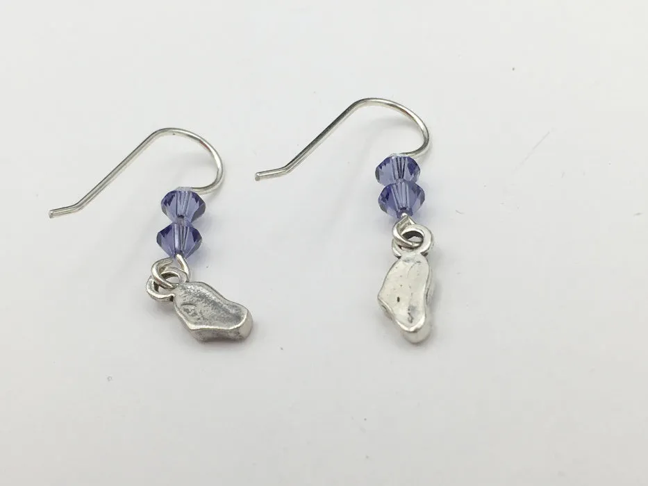 Sterling silver tiny ear dangle earrings-Ears,audiology, audiologist, Doctor,ENT