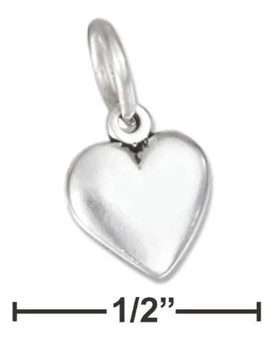 Sterling Silver Tiny Puffed Heart Charm