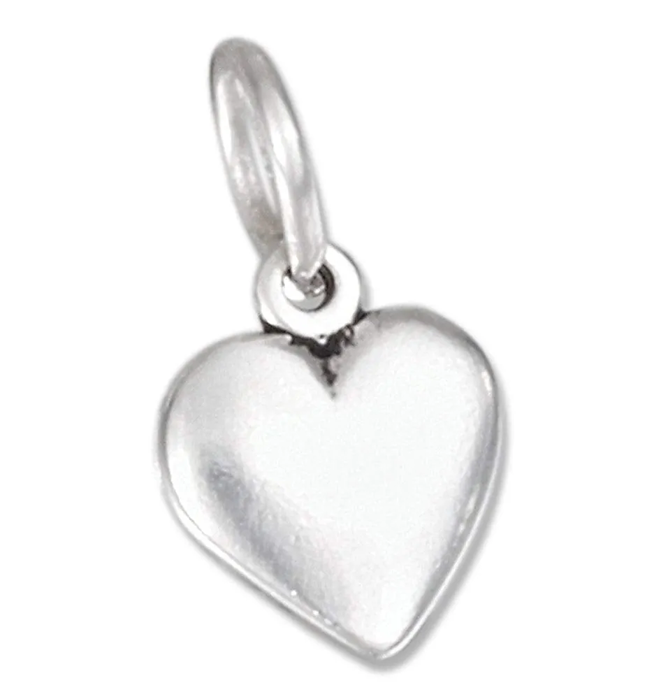 Sterling Silver Tiny Puffed Heart Charm