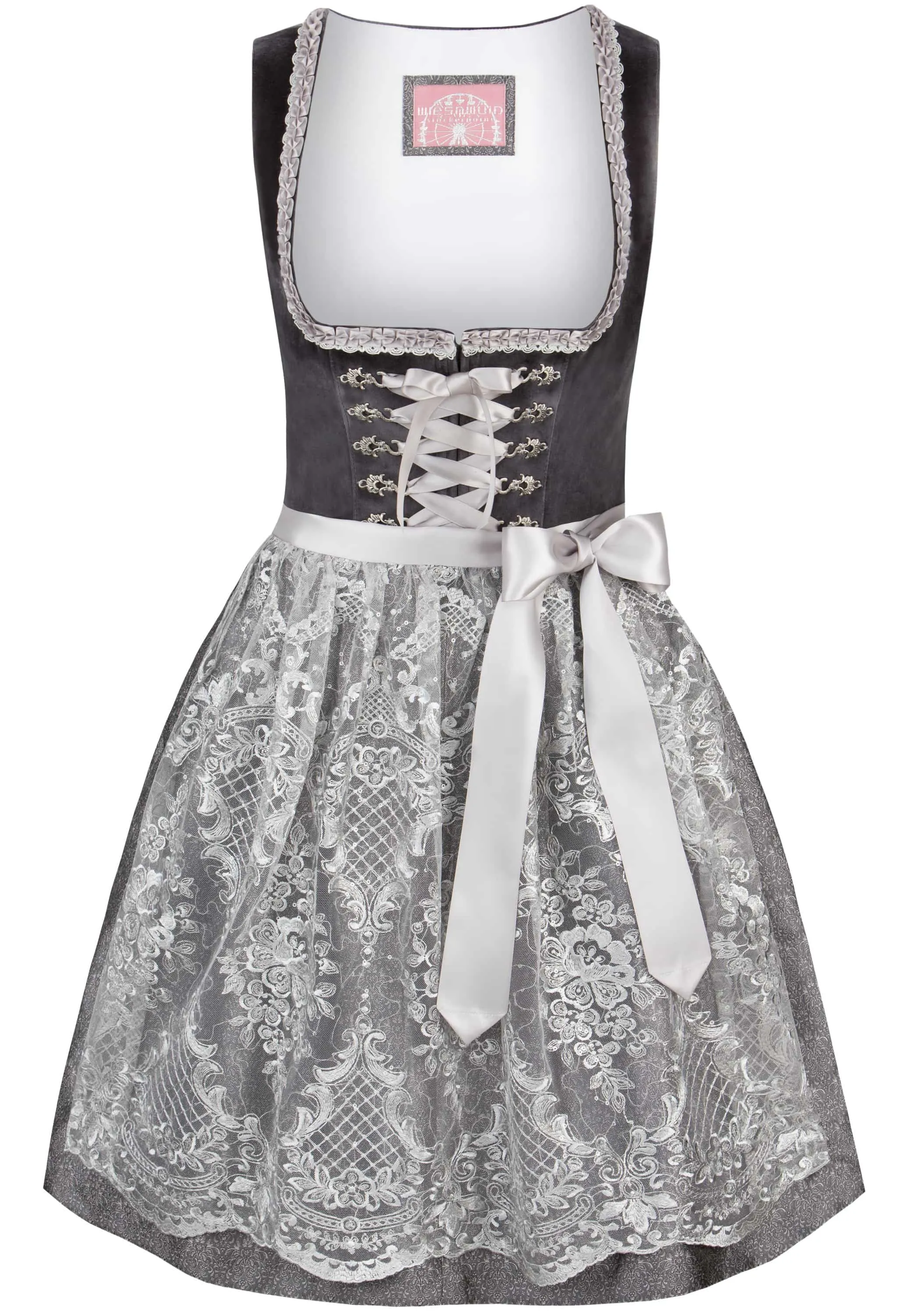 Stockerpoint Mini Dirndl 2pcs. 55cm "Loredana" anthracite (40) closeout