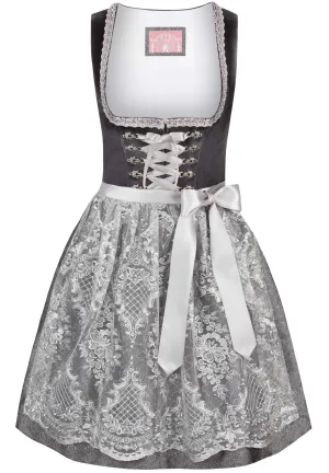 Stockerpoint Mini Dirndl 2pcs. 55cm "Loredana" anthracite (40) closeout