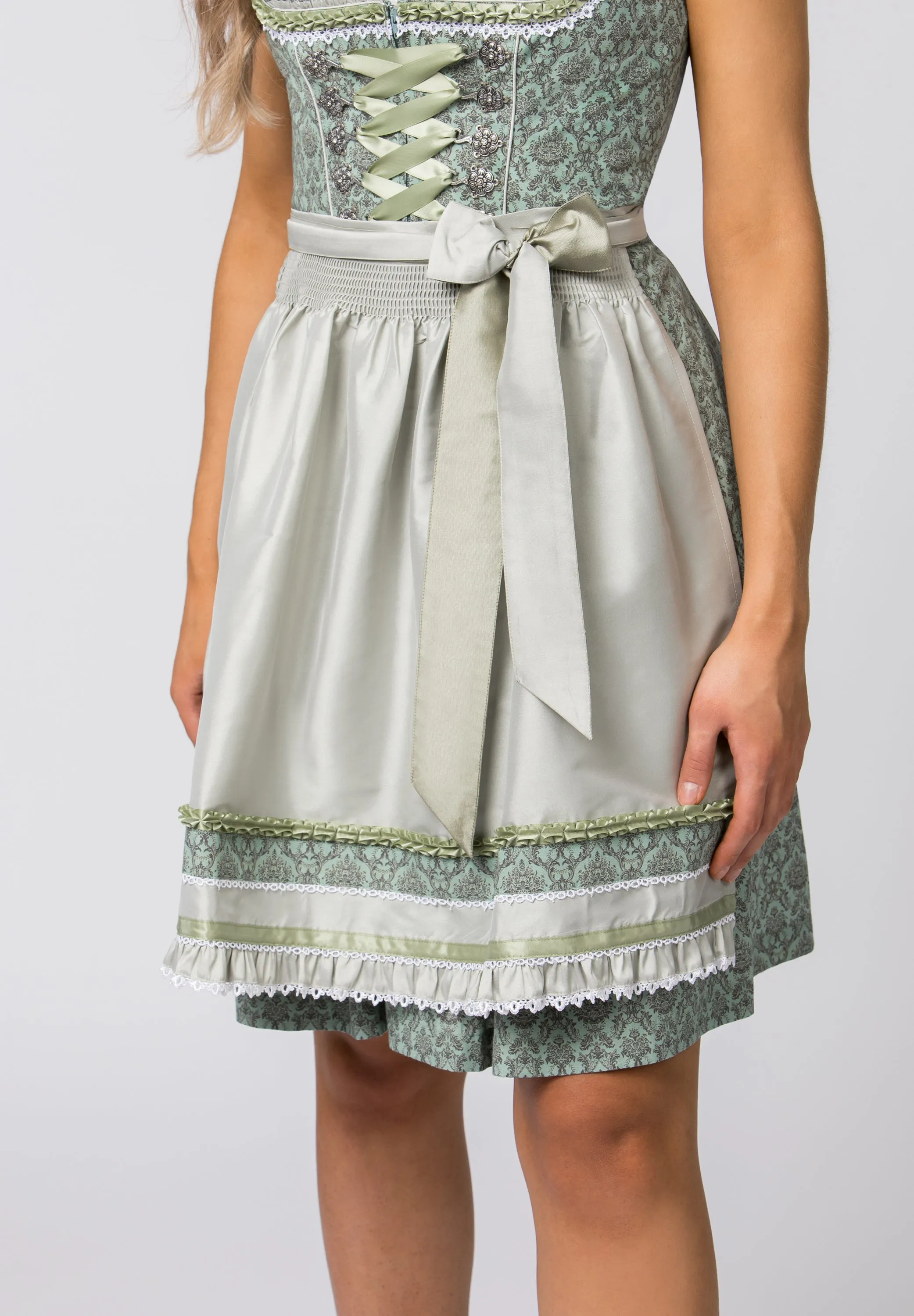 Stockerpoint Mini Dirndl 2pcs. 55cm "Ruby" sage (32) closeout