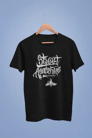 Street Academics Logo Black Tshirt