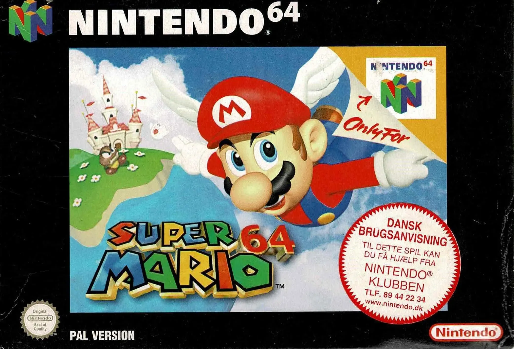 Super Mario 64 i æske (kosmetiske fejl)