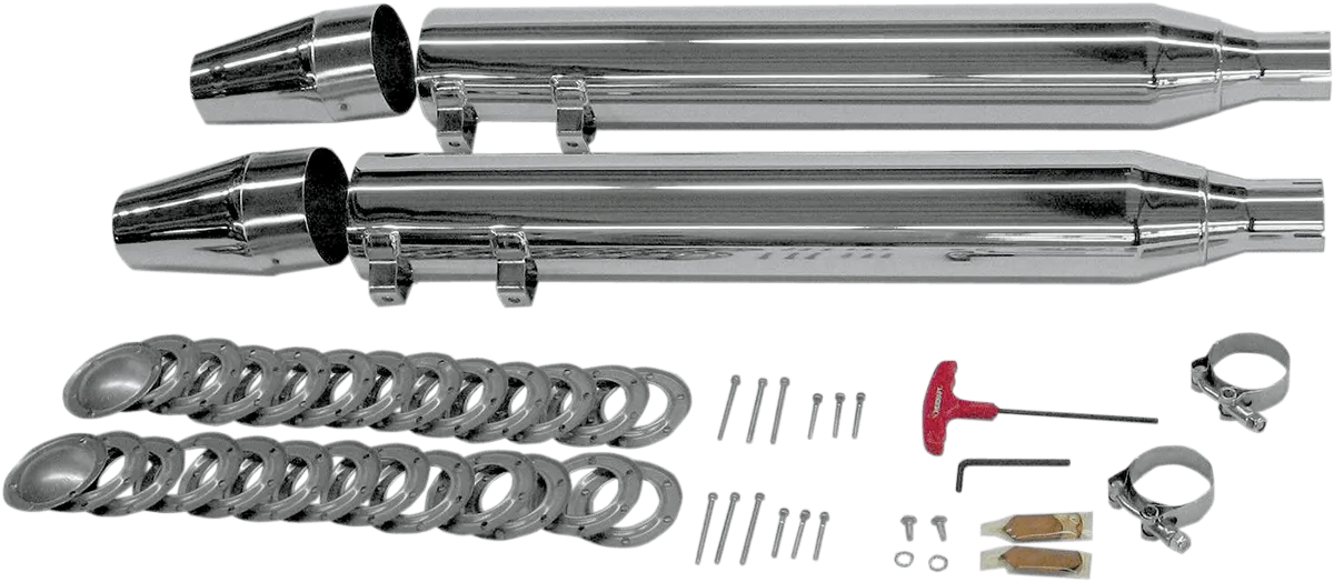 SuperTrapp 628-78053 Internal Disc Series Slip-Ons - Turndown - Chrome