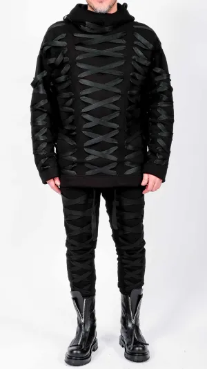 Sweatshirt Hoodie with Laces