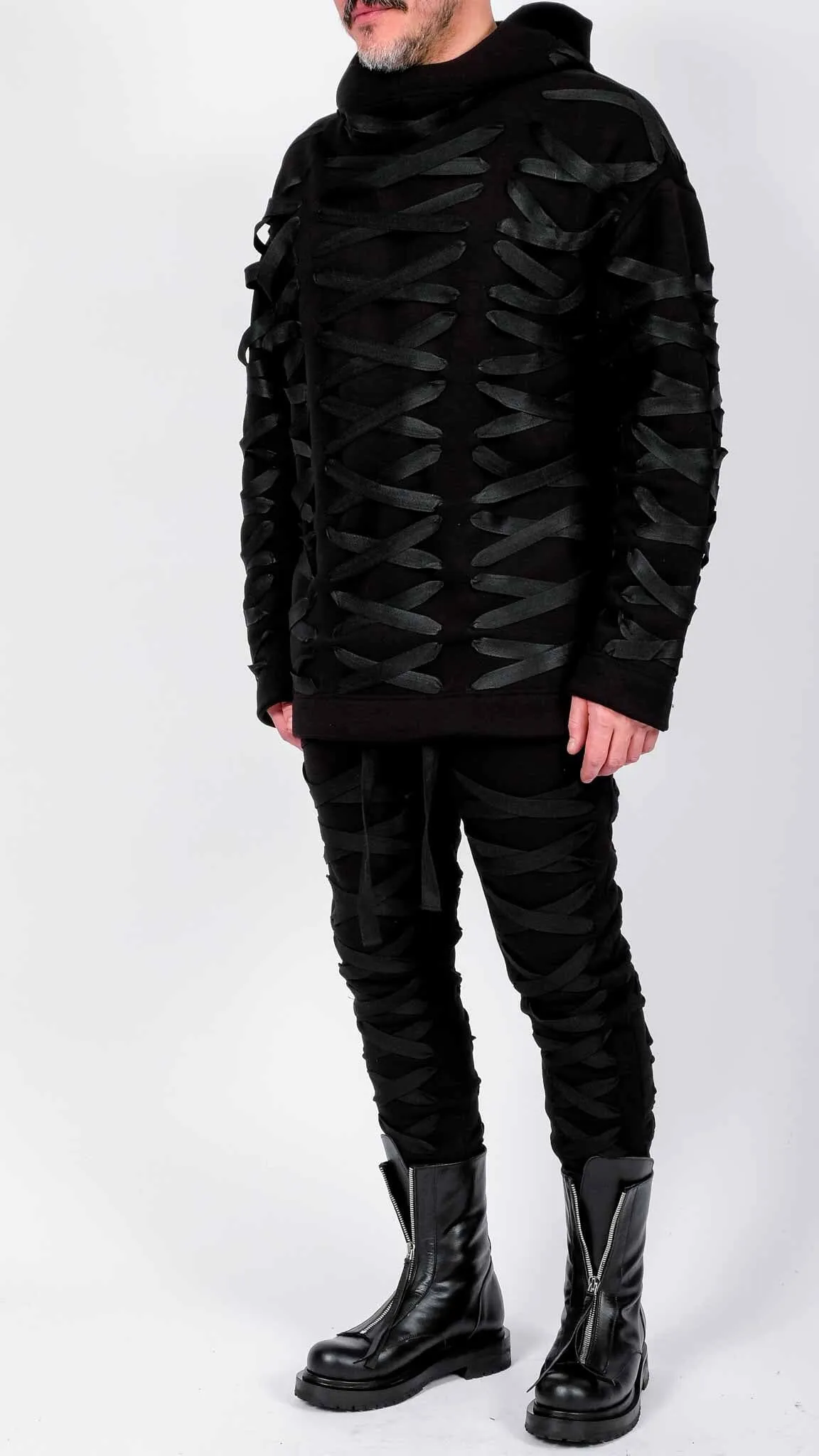 Sweatshirt Hoodie with Laces