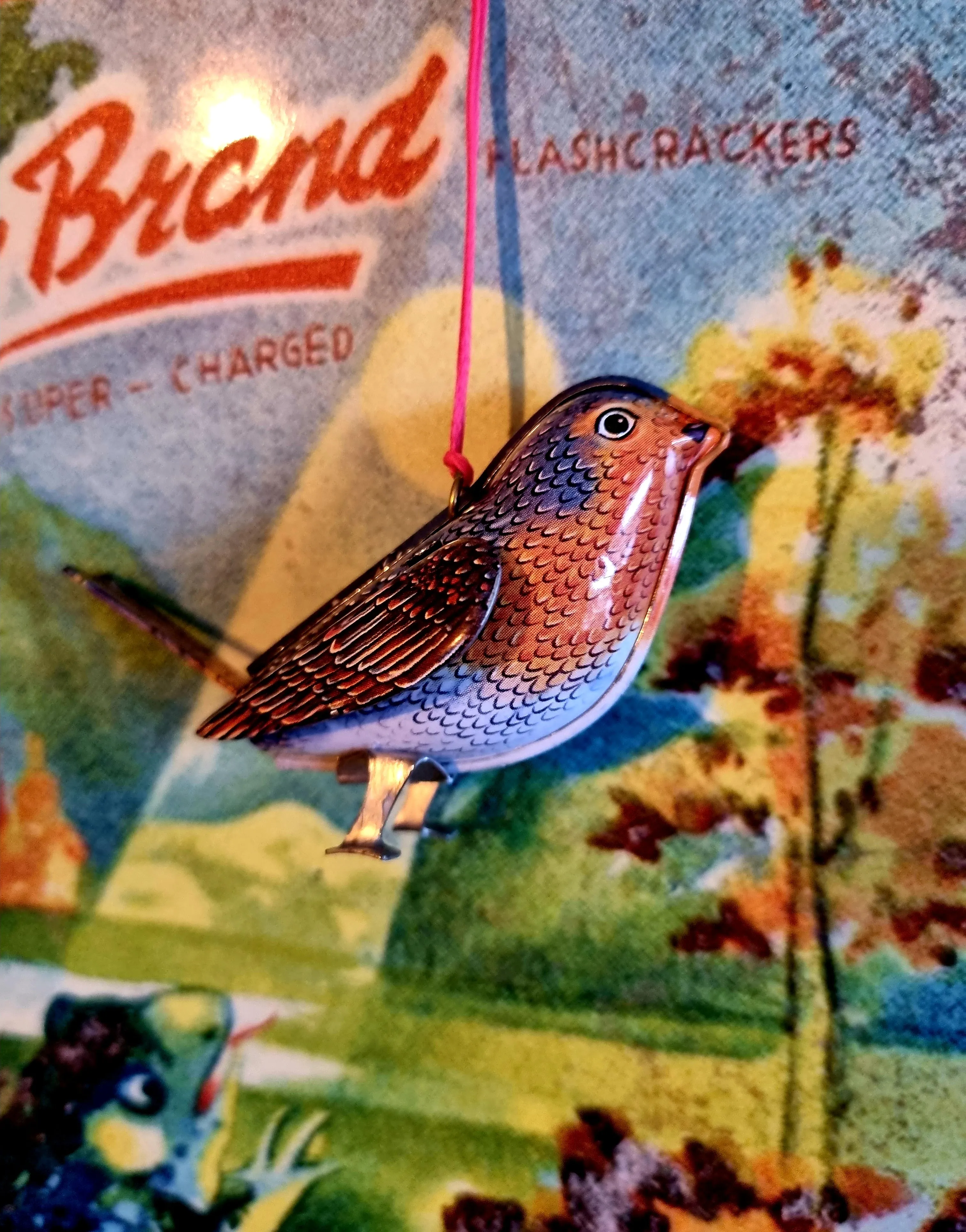 Teeny tiny tin birds.