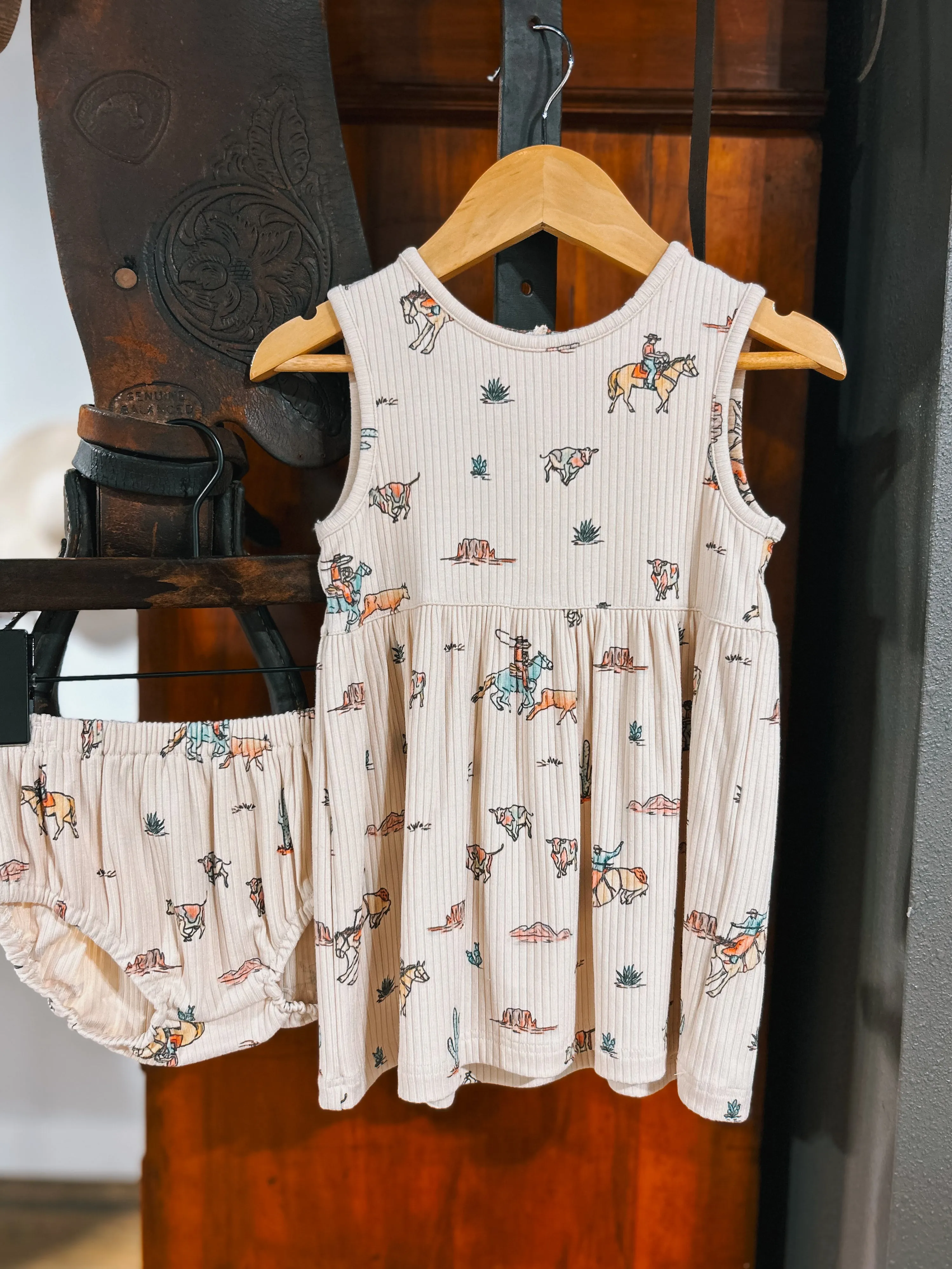 The Cowboy Knit Dress & Bloomer Set (12-18Mo)
