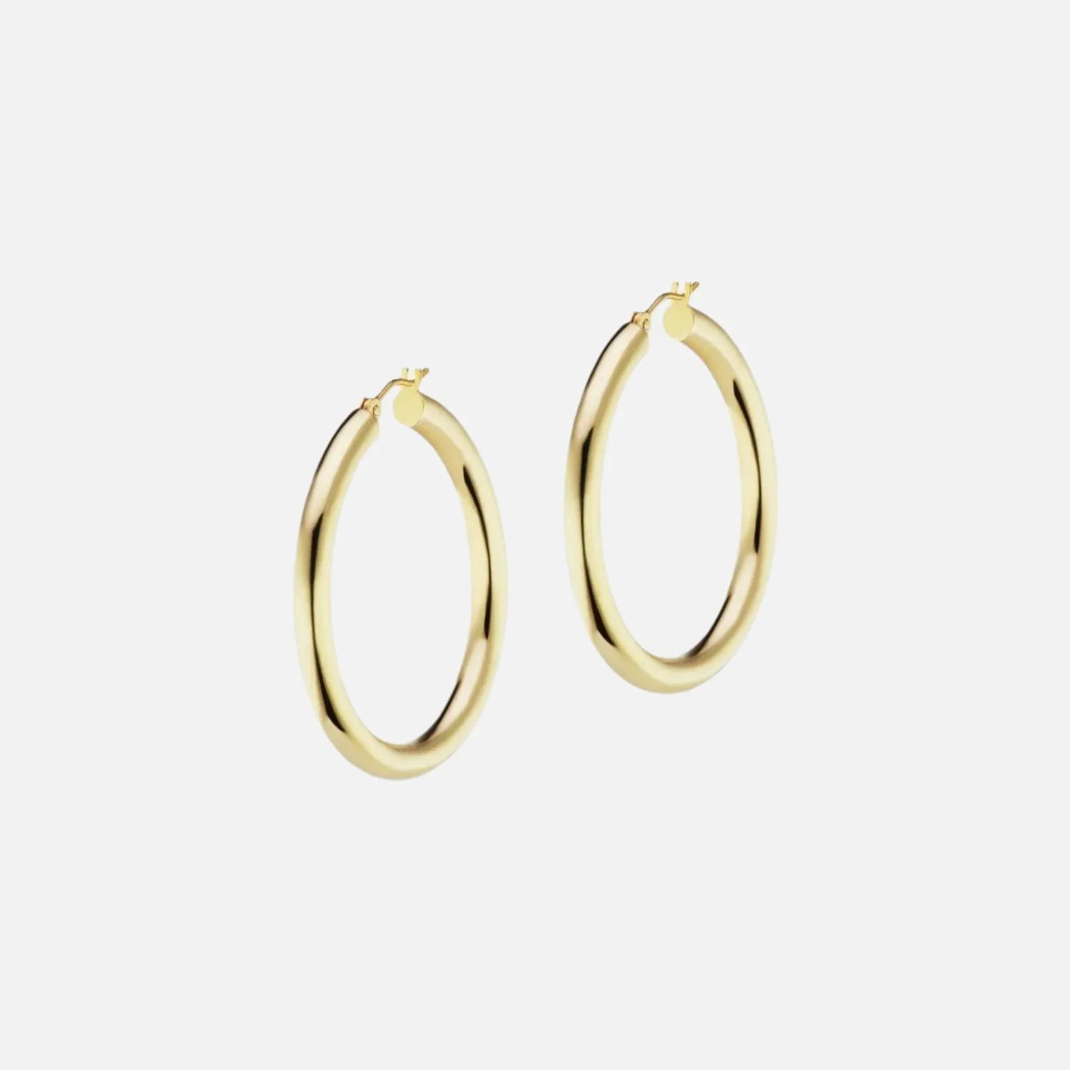The Gold Large Hollow Hoop