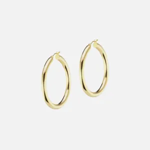 The Gold Large Hollow Hoop