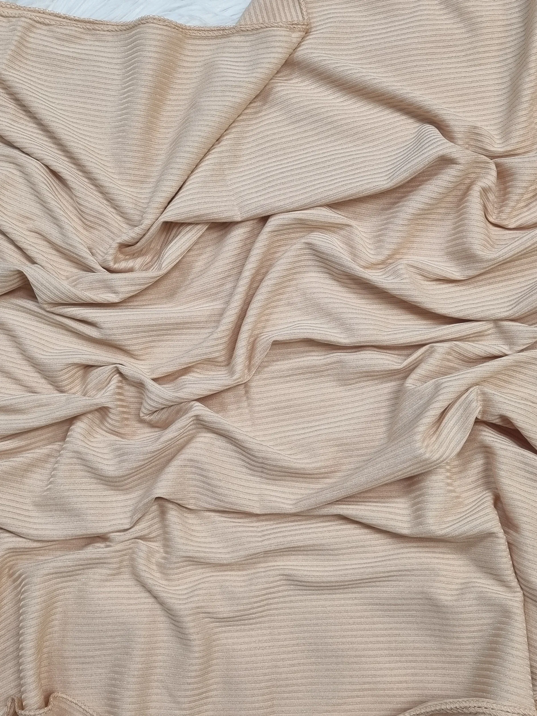 Thin Stripe Jersey - Nude