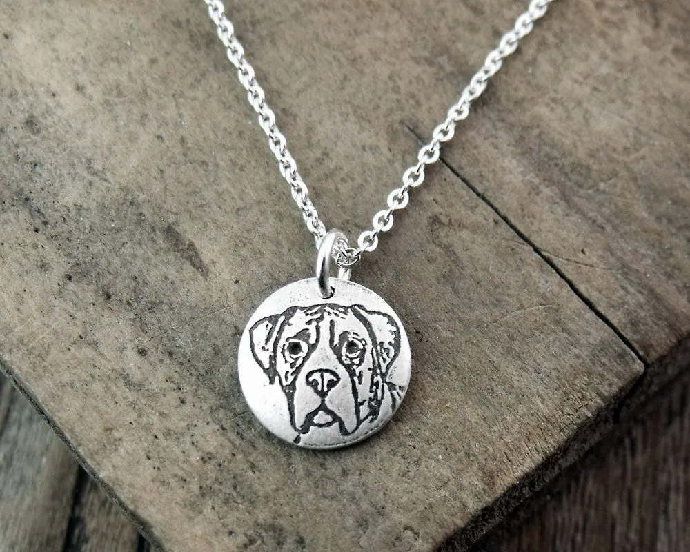 Tiny Boxer Necklace