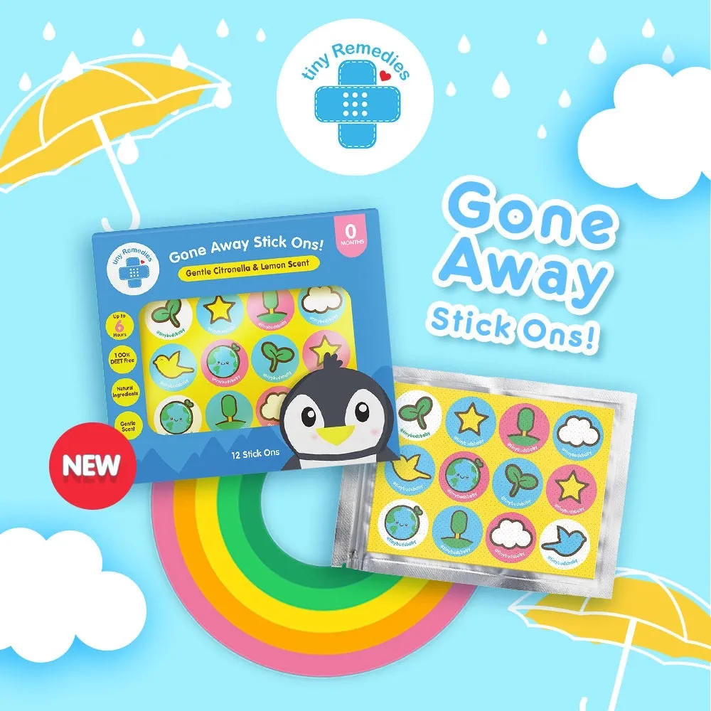 Tiny Buds Gone Away Stick Ons Gentle Citronella and Lemon Scent (24 Stickers)