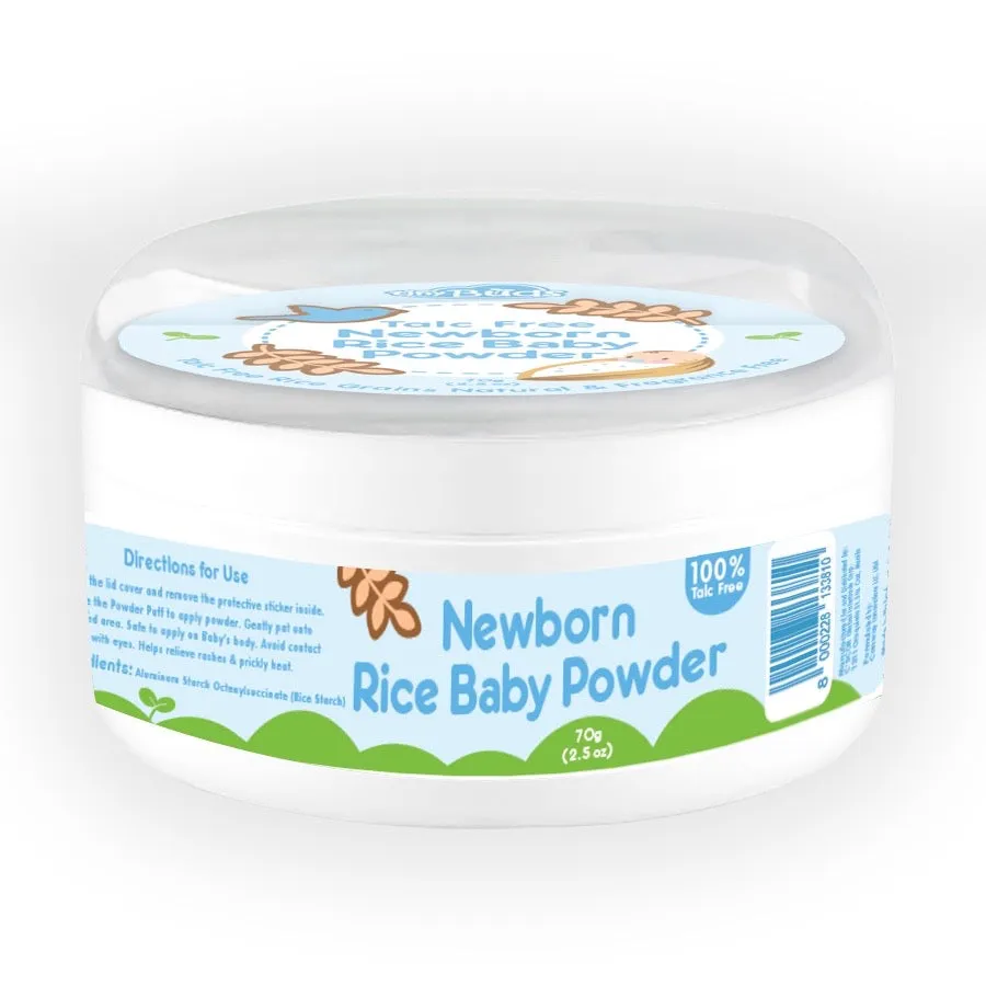 Tiny Buds Newborn Rice Baby Powder with Puff 70g