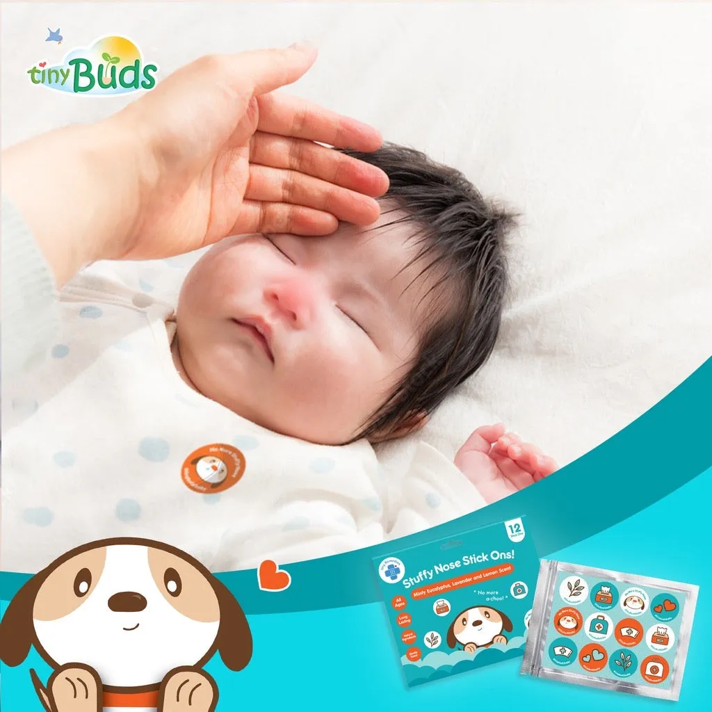 Tiny Buds Stuffy Nose Stick Ons (12 stickers)