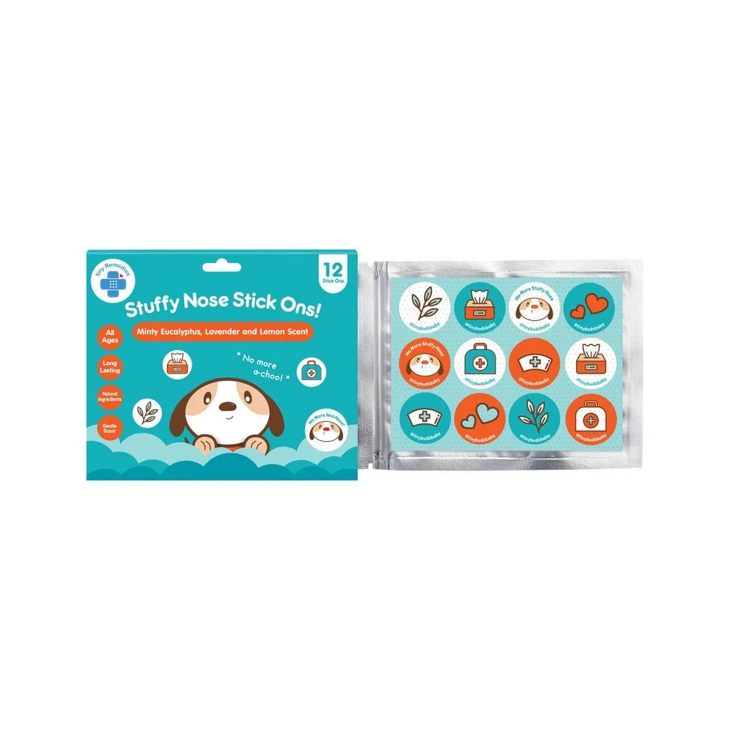 Tiny Buds Stuffy Nose Stick Ons (12 stickers)
