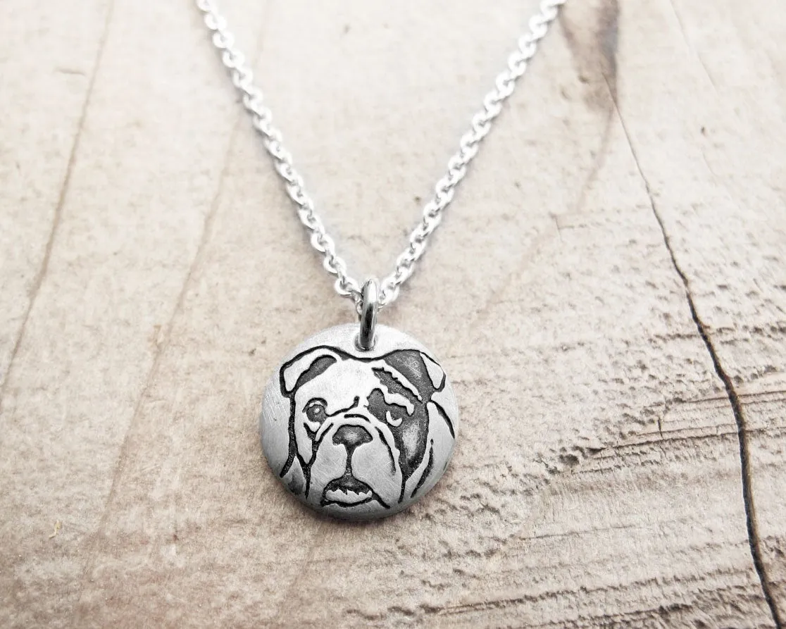 Tiny Bulldog Necklace