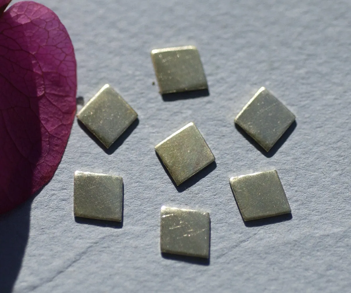 Tiny Diamond shapes 9mm x 10.5mm metal blanks for making jewelry copper, brass, bronze, nickel silver