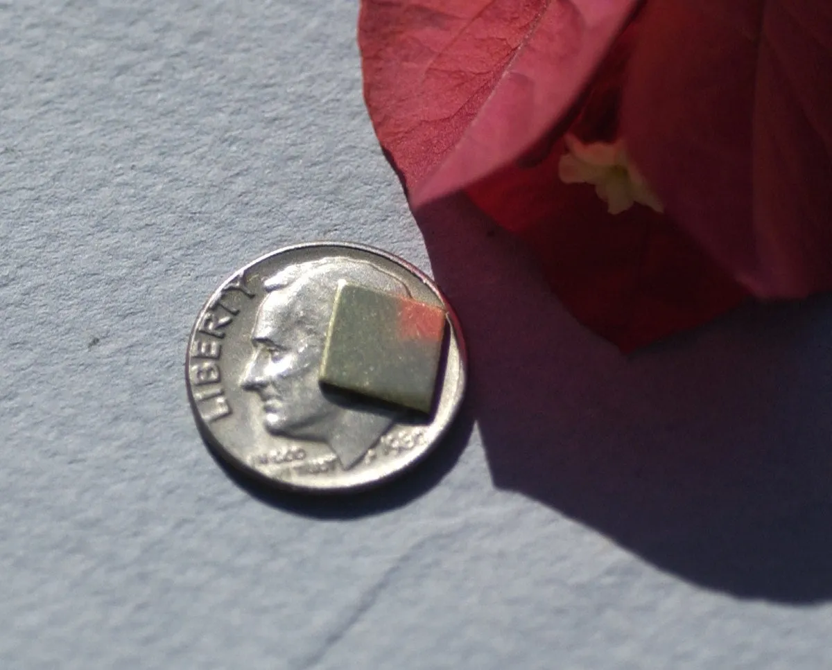Tiny Diamond shapes 9mm x 10.5mm metal blanks for making jewelry copper, brass, bronze, nickel silver