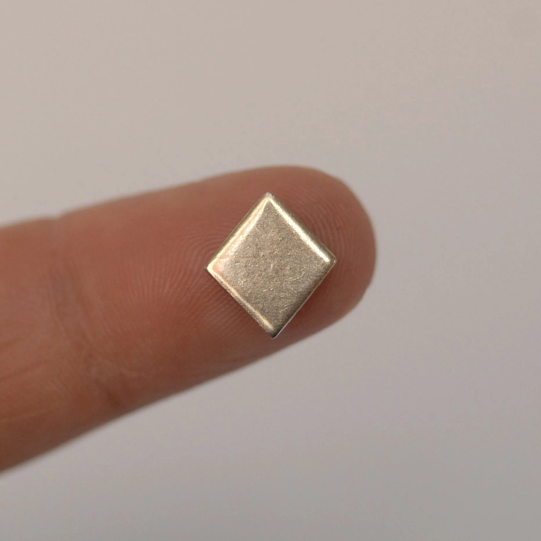 Tiny Diamond shapes 9mm x 10.5mm metal blanks for making jewelry copper, brass, bronze, nickel silver