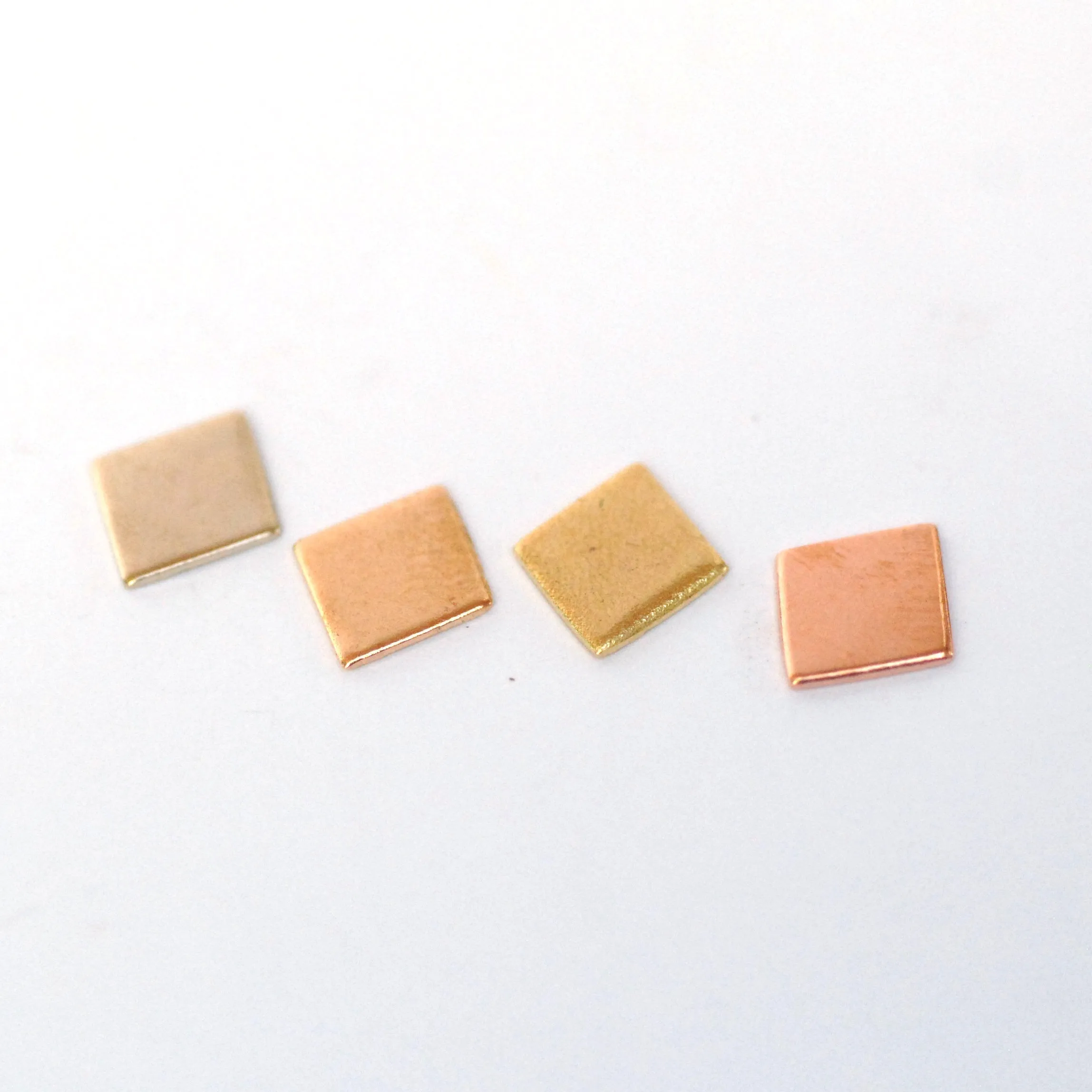 Tiny Diamond shapes 9mm x 10.5mm metal blanks for making jewelry copper, brass, bronze, nickel silver