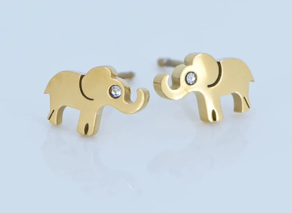 Tiny Elephant Earrings