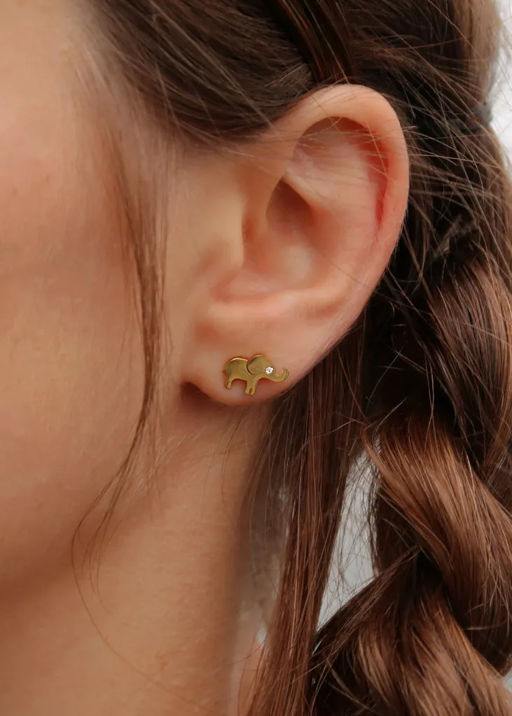 Tiny Elephant Earrings