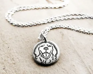 Tiny Golden Retriever Necklace