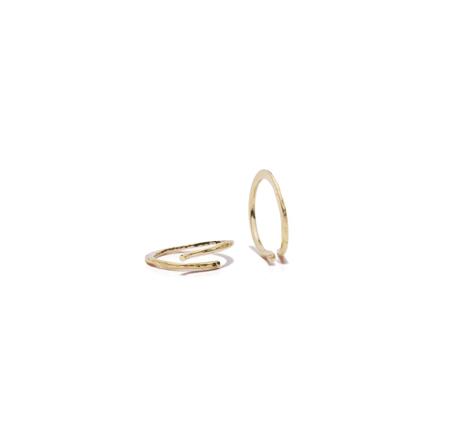 tiny hammered hoops