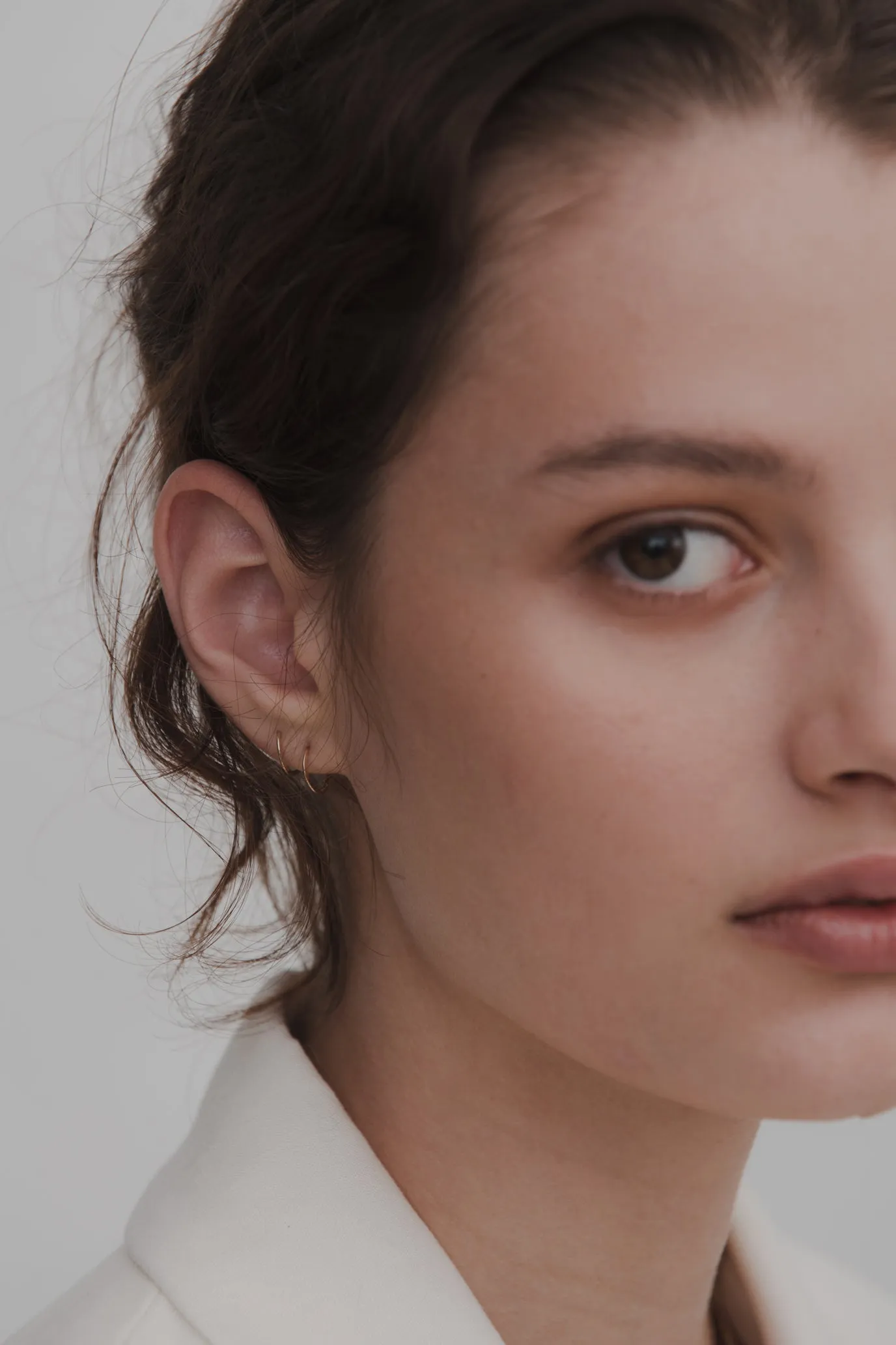 tiny hammered hoops