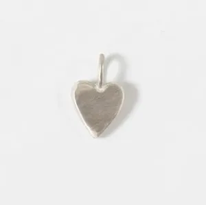 Tiny Heart Charm or Necklace in Sterling Silver