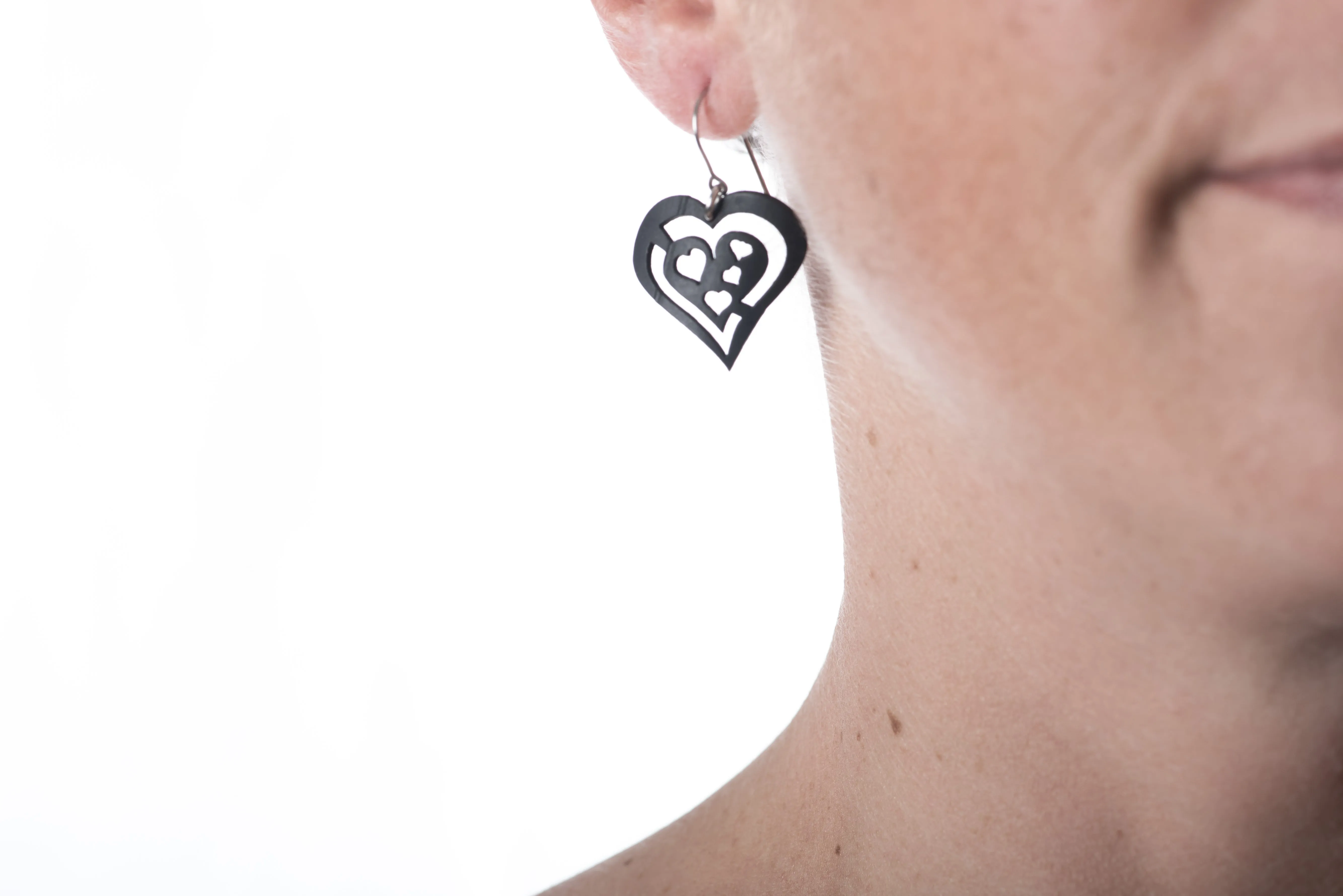 tiny heart earring