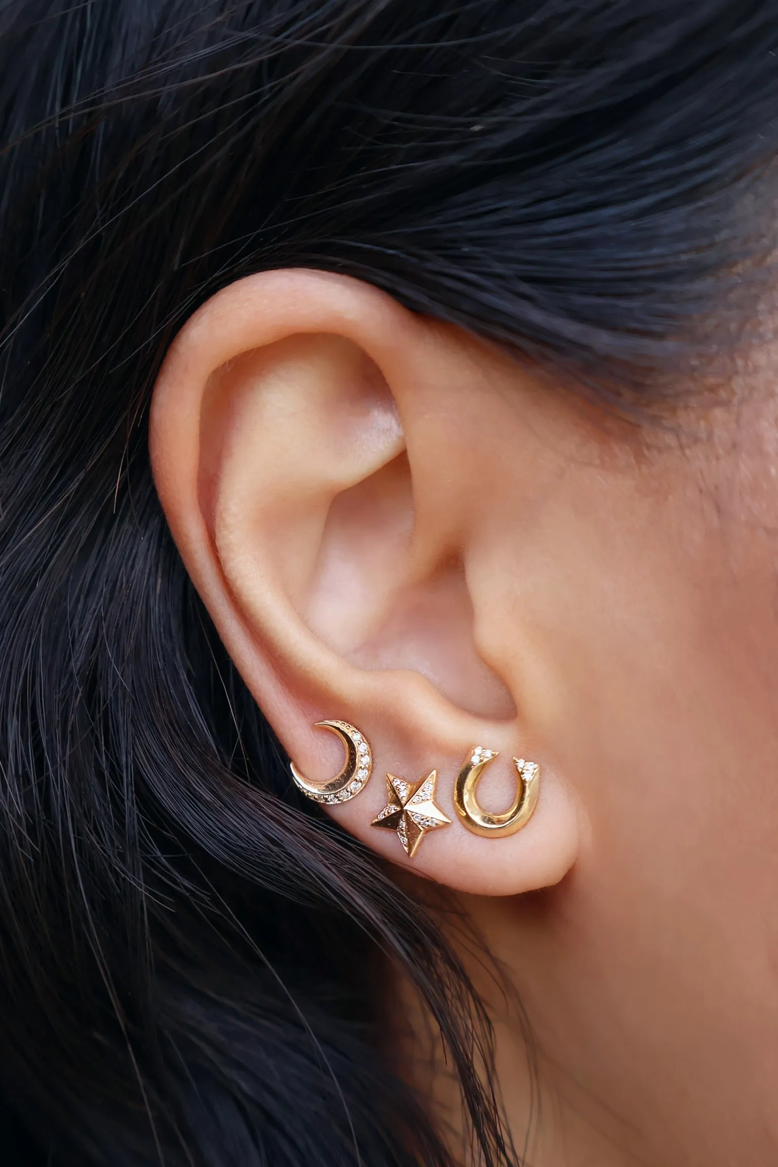 Tiny Horseshoe Studs