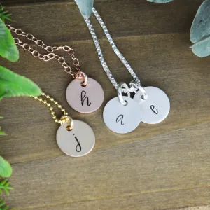 Tiny Initial Necklace