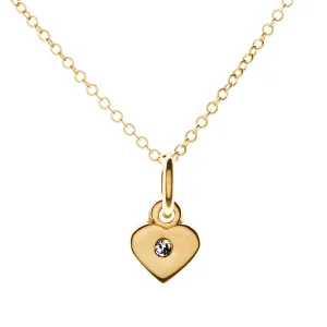 Tiny Love Heart Diamond Necklace