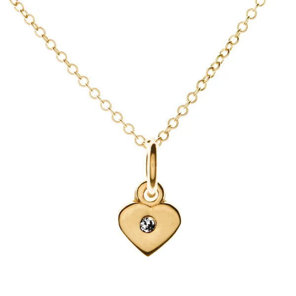 Tiny Love Heart Diamond Necklace