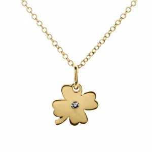Tiny Lucky Clover Diamond Necklace