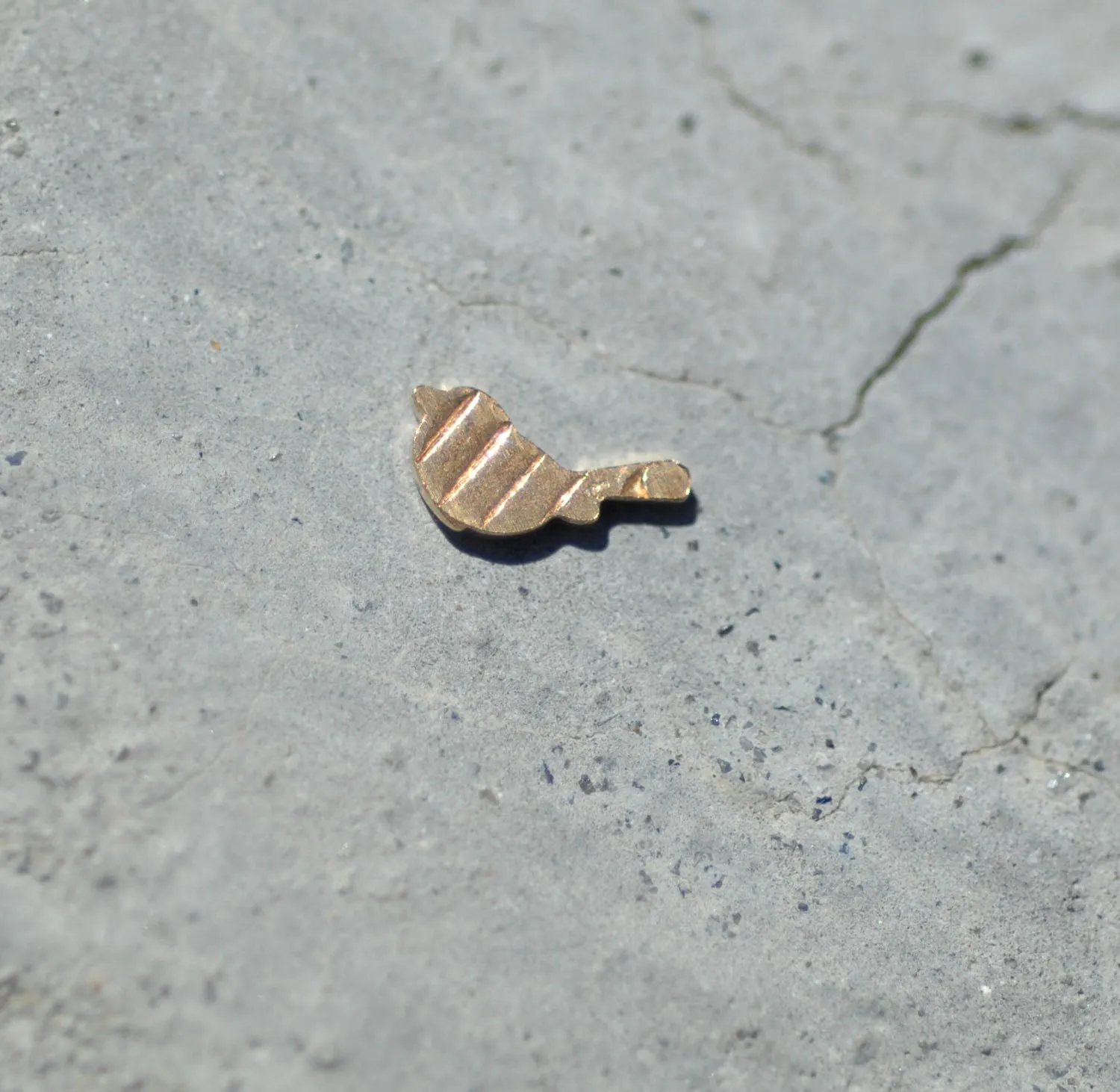 Tiny Metal Hexagon Bird