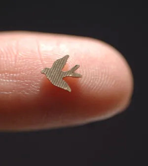 Tiny Metal Hexagon Golondrina Bird