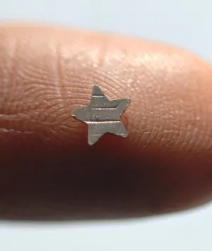 Tiny Metal Hexagon Star 4.4mm